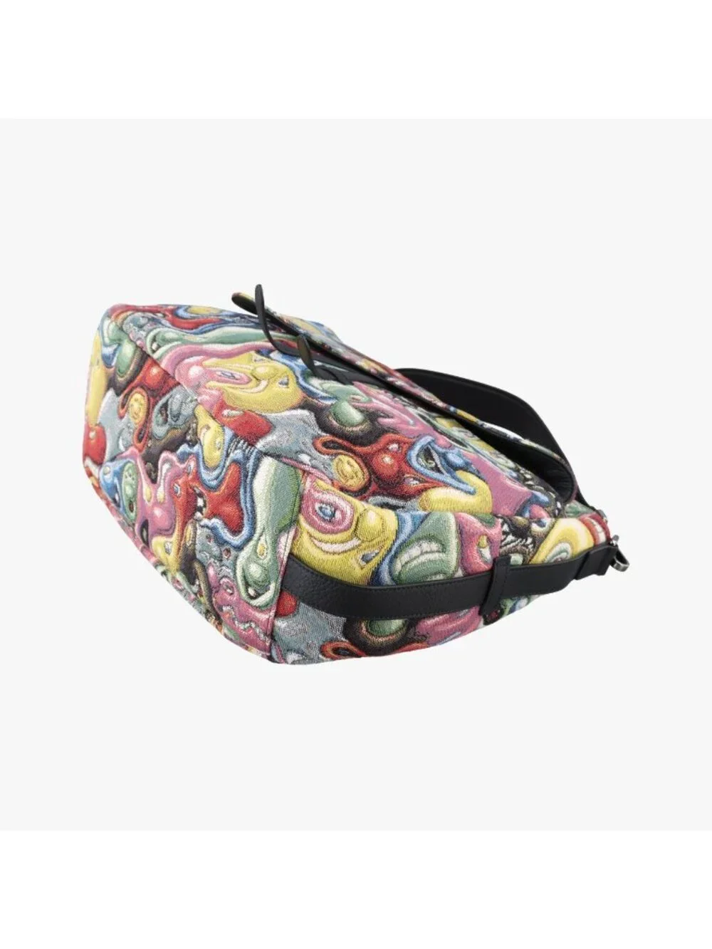 Dior &Kennie Schaaf Saddle Soft Multicolor Jacquard Grained Calfskin Shoulder
